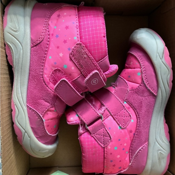 Stride Rite Other - Stride Rite Pink Star Pattern Kids Boots